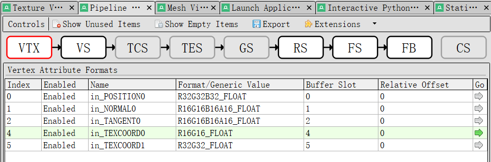 整个Pass中没有启用高级Shader